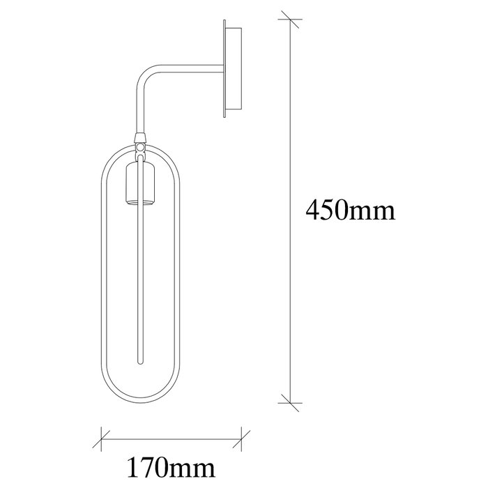 Opviq Cerco - 3151 Aplique de Pared Negro y Oro Opviq Cerco - 3151 Aplique de Pared Negro y Oro